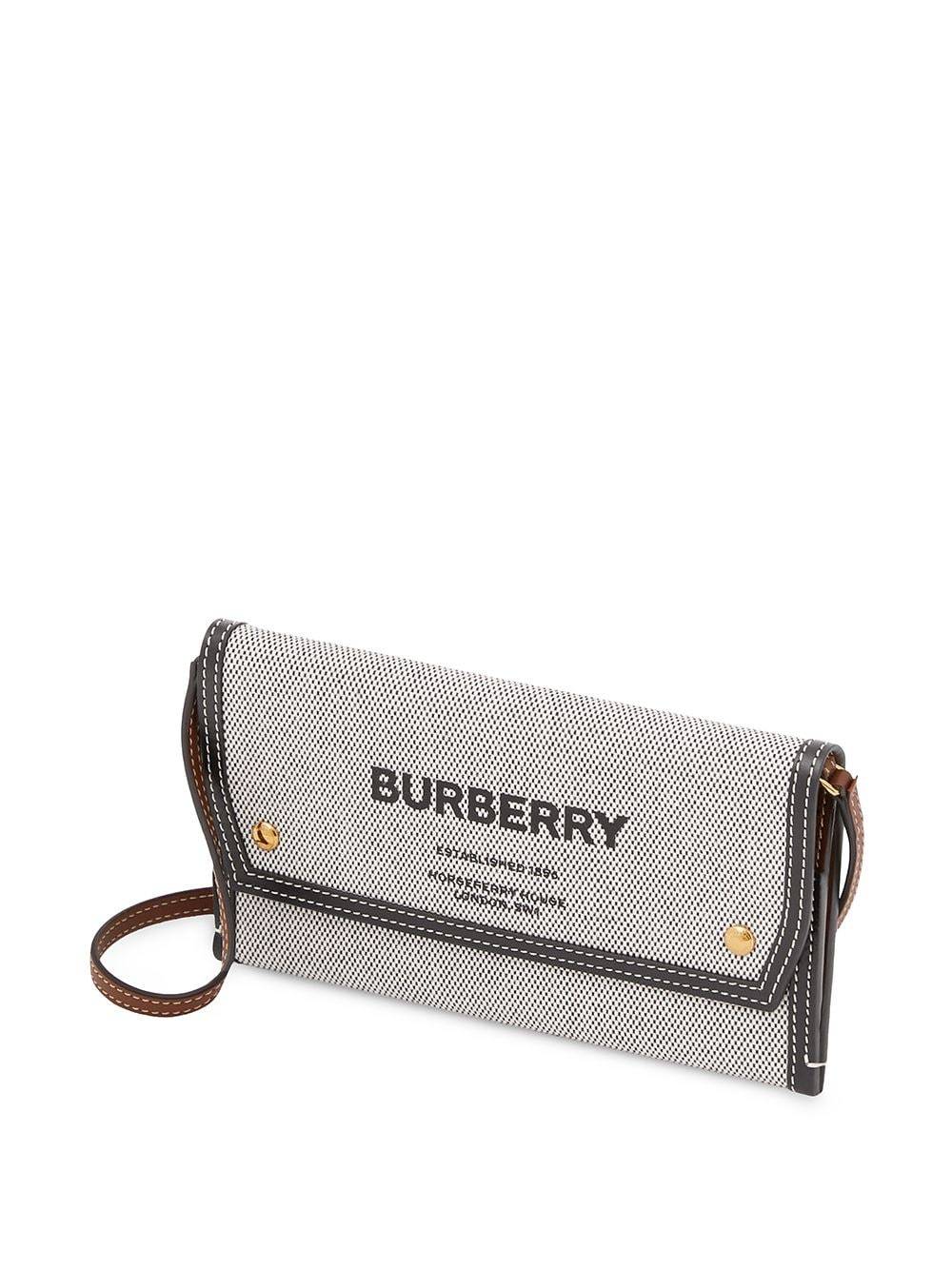 Burberry Horseferry-print Phone Holder In White