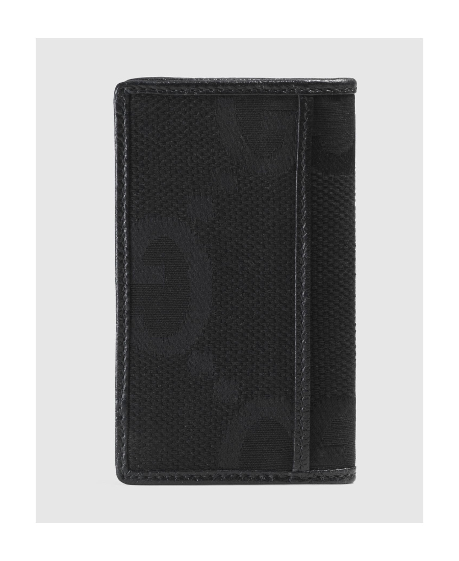 Gucci Jumbo Gg Cardholder In Black