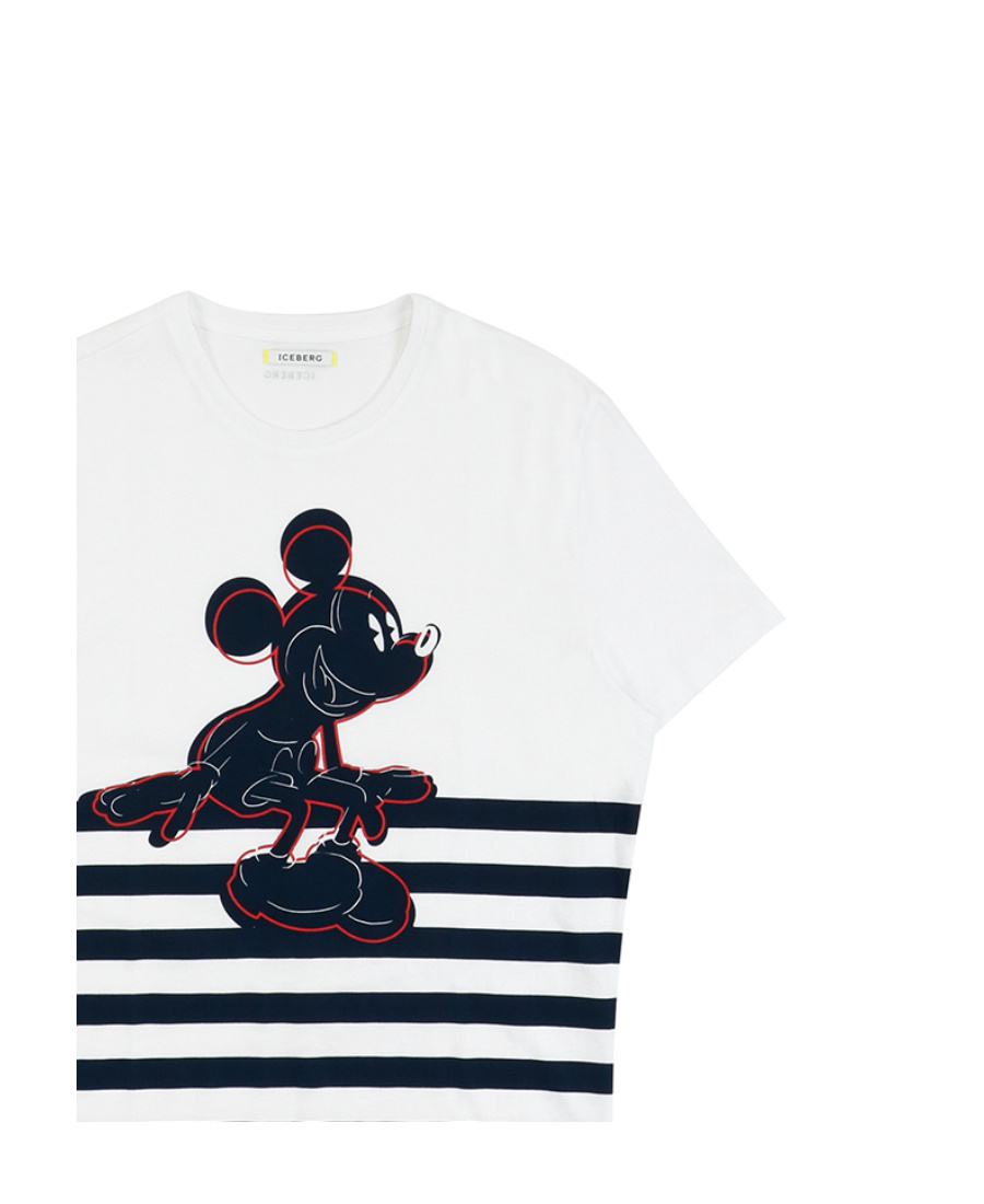 ARMANI JEANS ROUND COLLAR STRIPED T-SHIRT