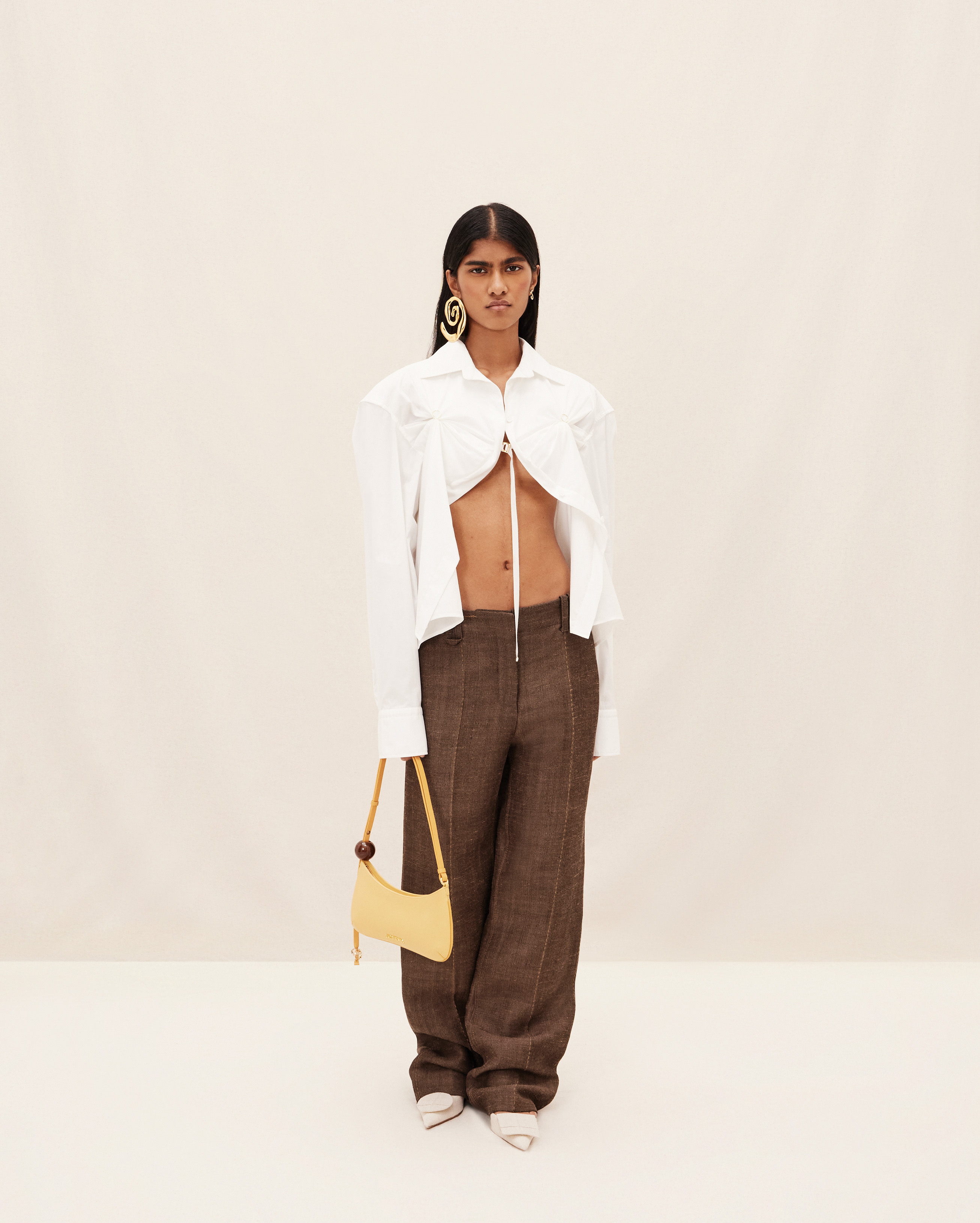 Jacquemus Le Pantalon Cordao Linen-blend Canvas Trousers In Brown