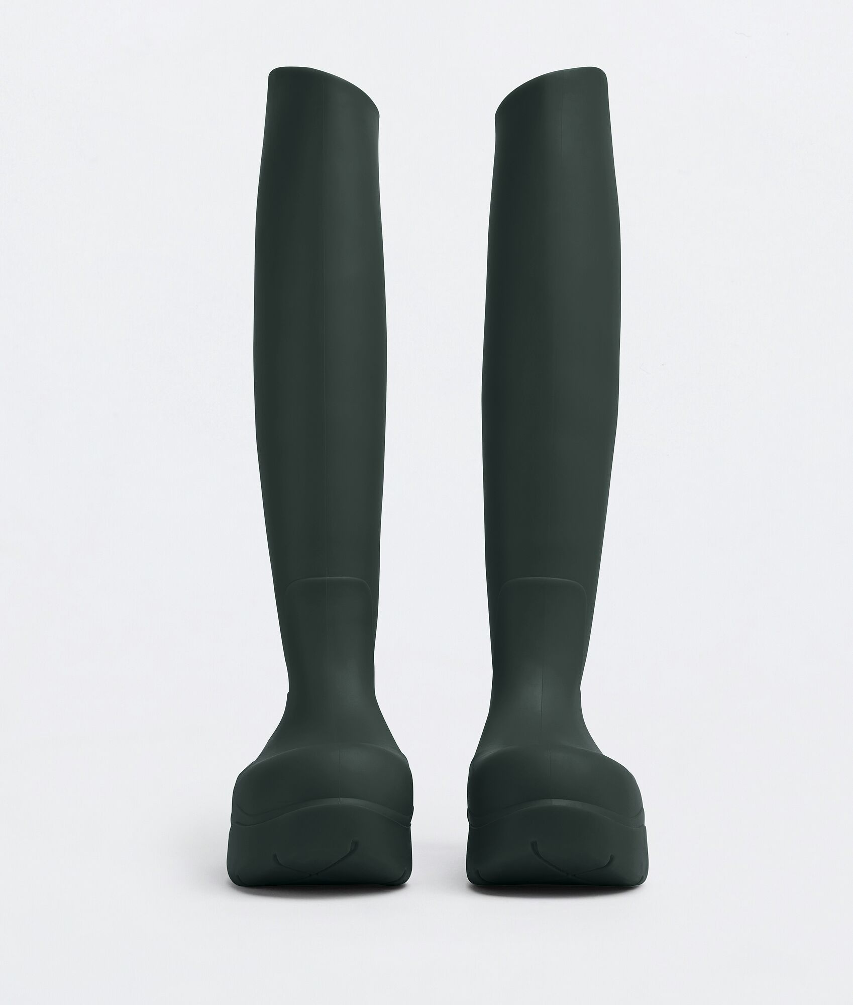 Bottega Veneta Puddle Rubber Knee-high Boots In Green