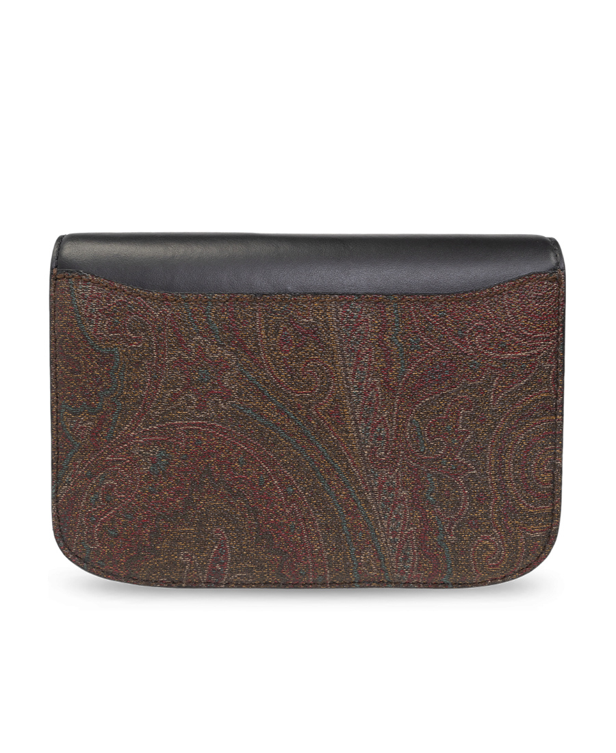 Etro Logo Shoulder Bag In Black