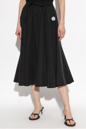 Kenzo Boke Flower 2.0 Skirt With Flared Hem And Bow Detail