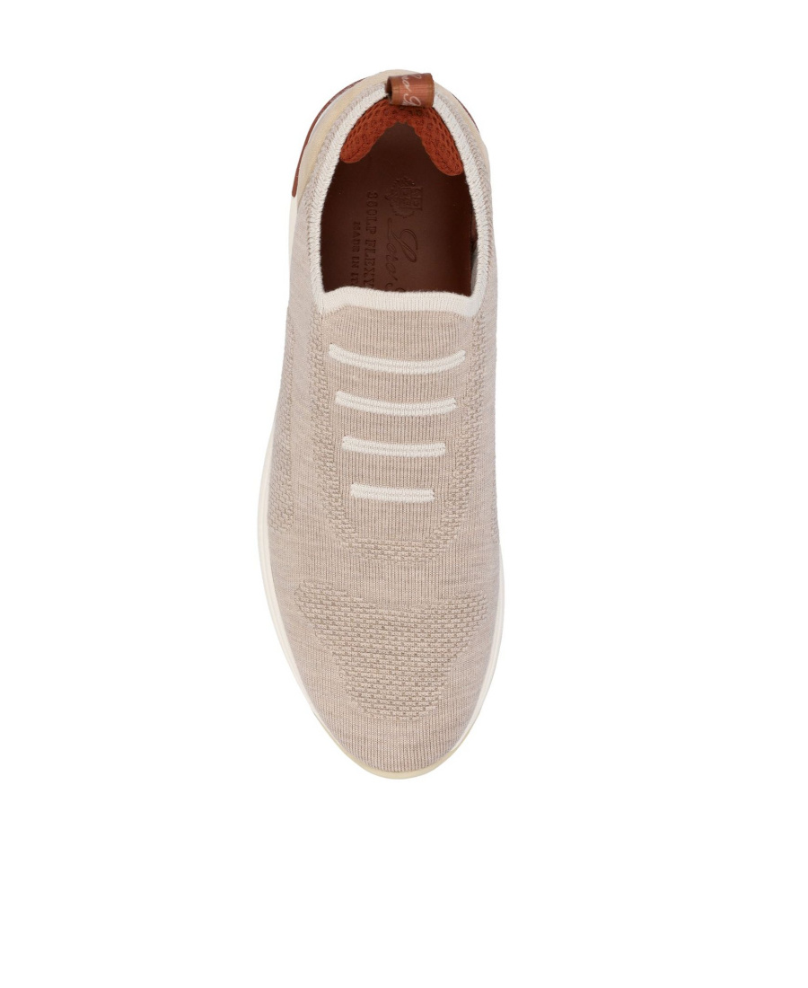 Loro Piana Flexy Knit Slip-on Trainer Sneakers In Nude