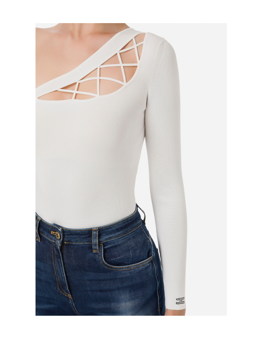 ELISABETTA FRANCHI ONE-SHOULDER TOP
