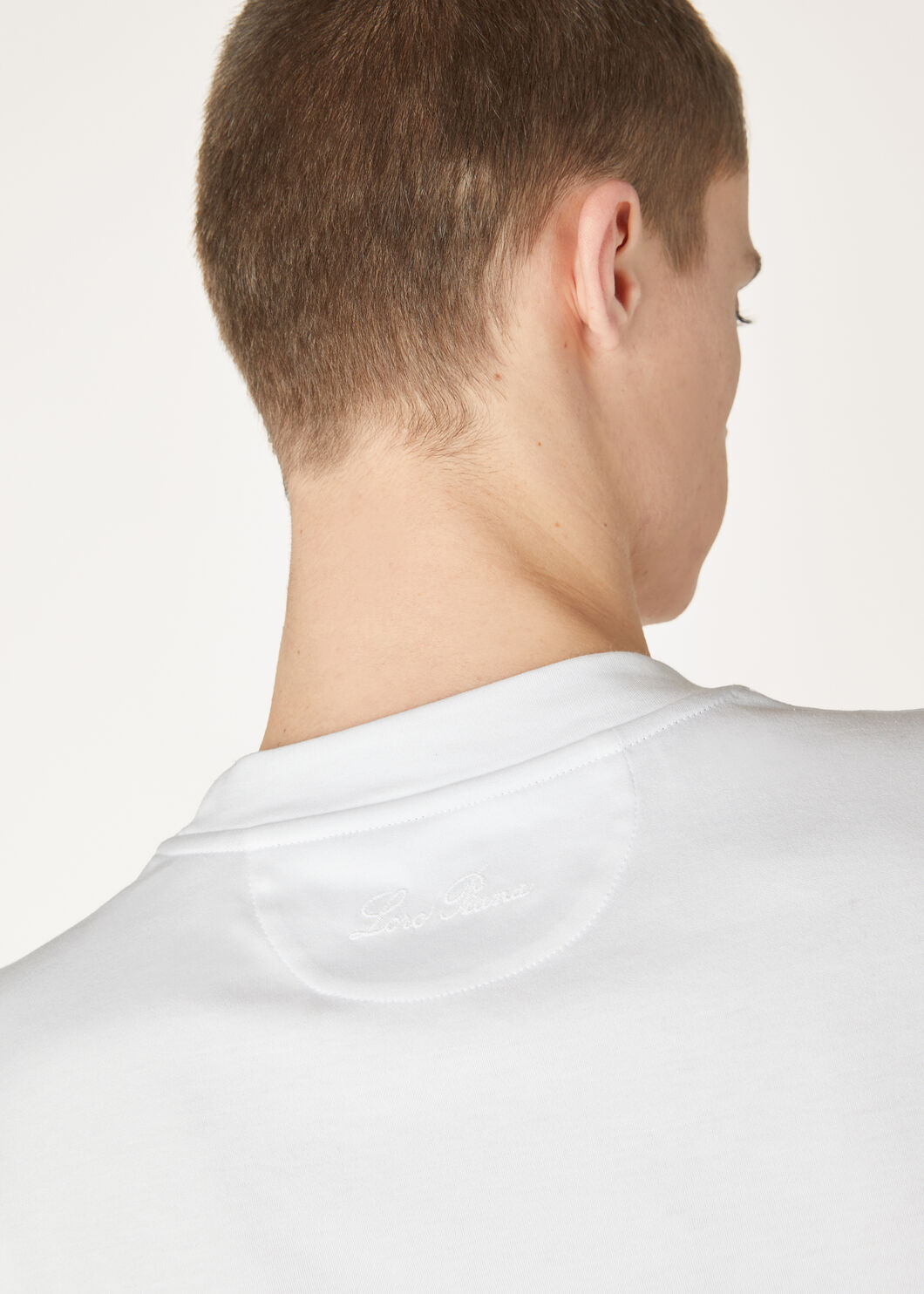 Loro Piana Short-sleeved Crewneck T-shirt In White
