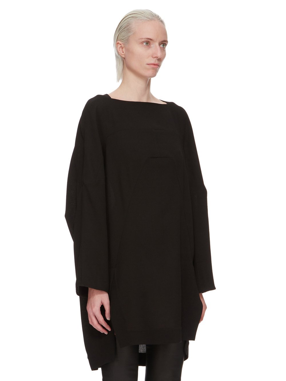 Rick Owens Phleg Mini Virgin Wool Blouse In Black
