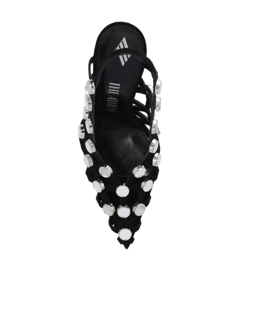 Attico Grid Slingback Dã©col In Black