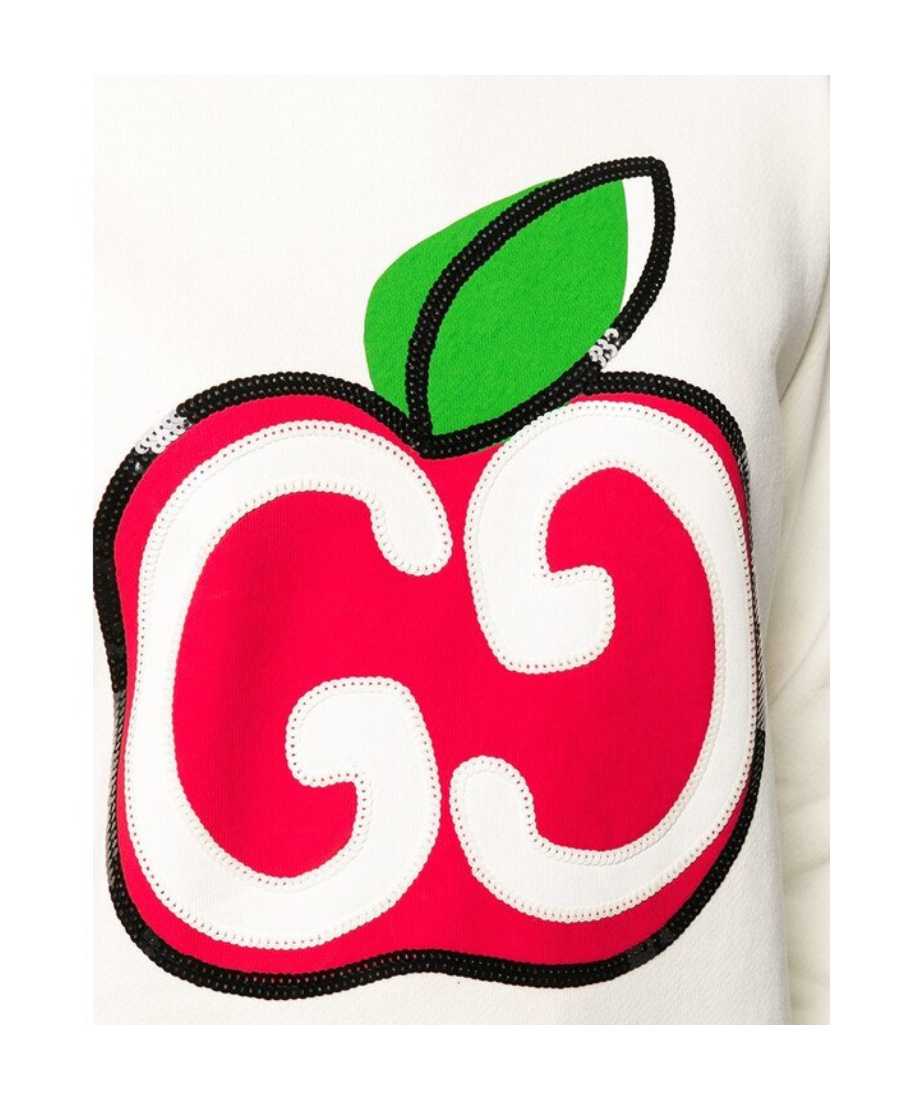 Gucci Printed Round-neck Sweater In White