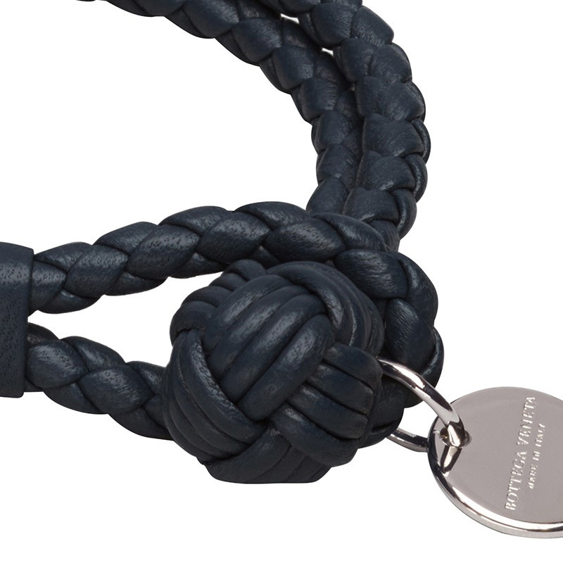 Shop Bottega Veneta Weave A Key Chain In Black