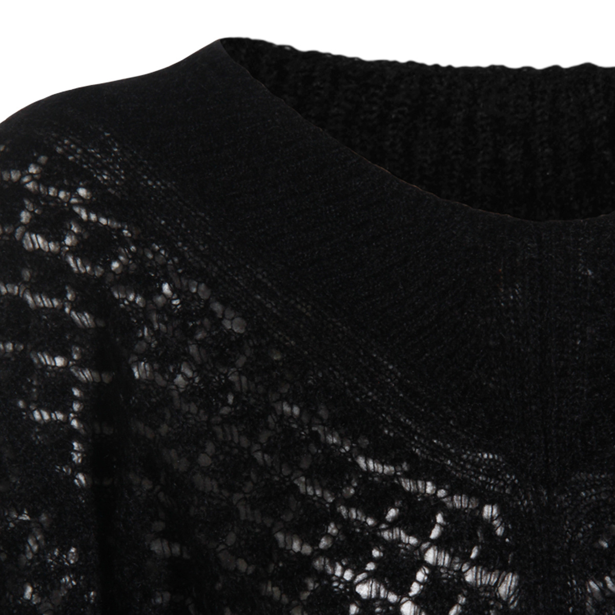 Twinset Twin-set Open Knit Sweater In Black