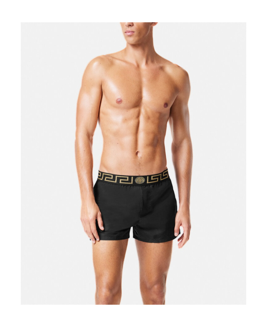 VERSACE LOGO-WAISTBAND SWIMWEAR