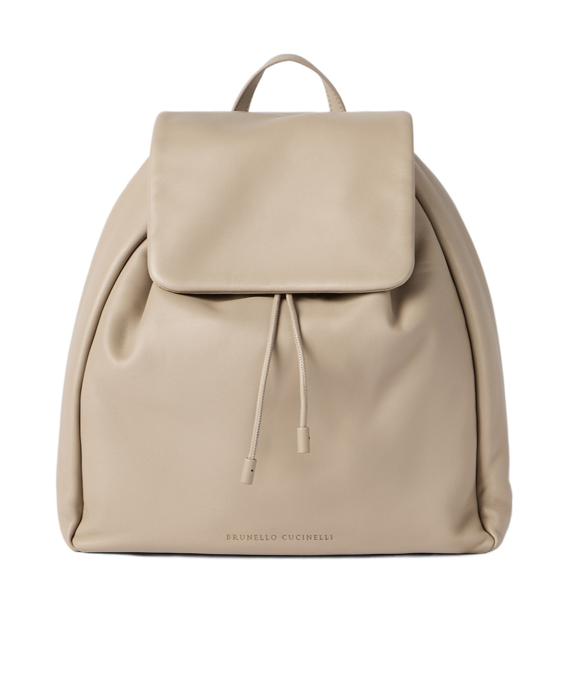 Brunello Cucinelli Mellow City Backpack In Light Yellow