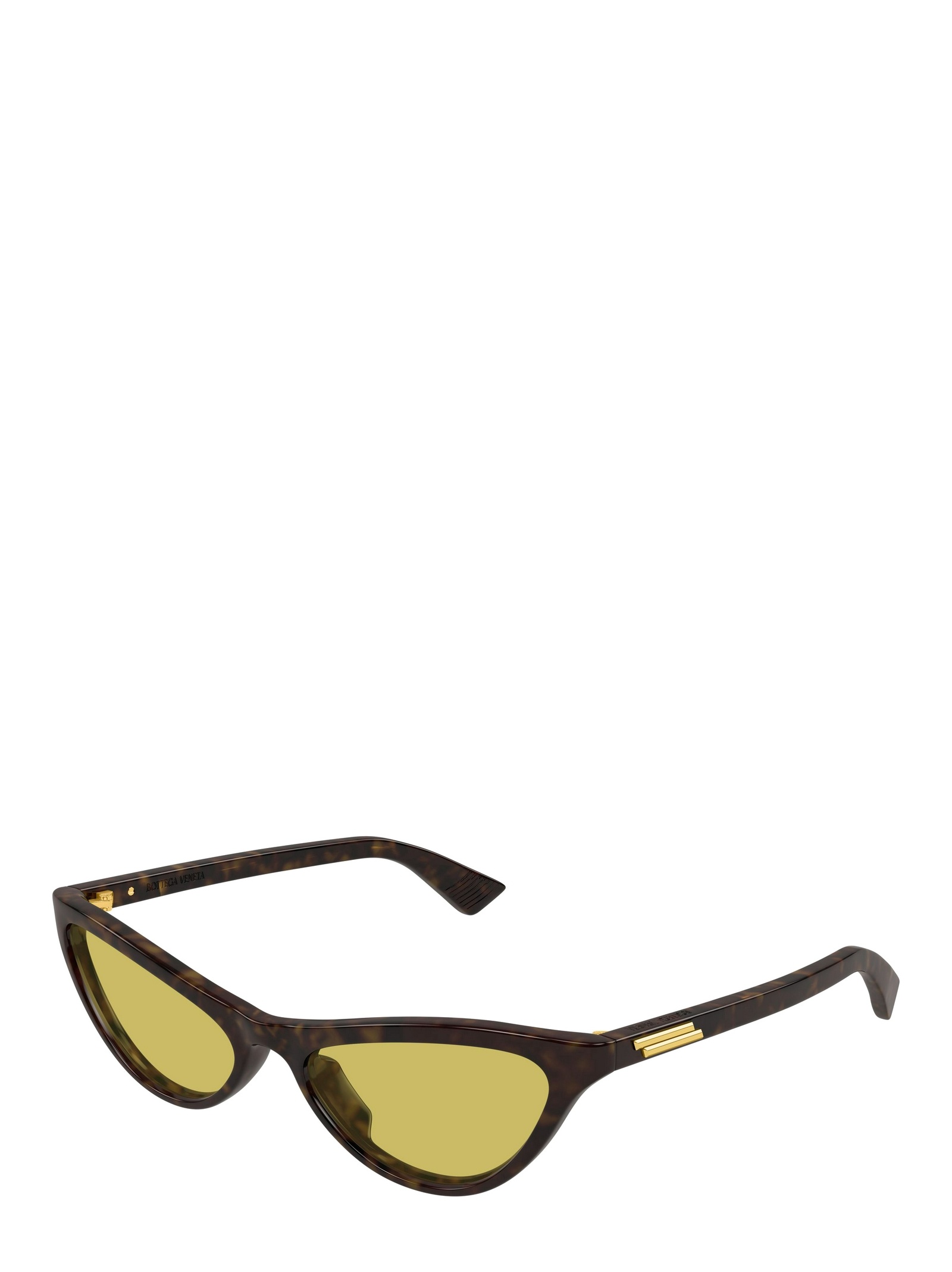 Bottega Veneta Havana-havana-brown Recycled Acetate Sunglasses In Green