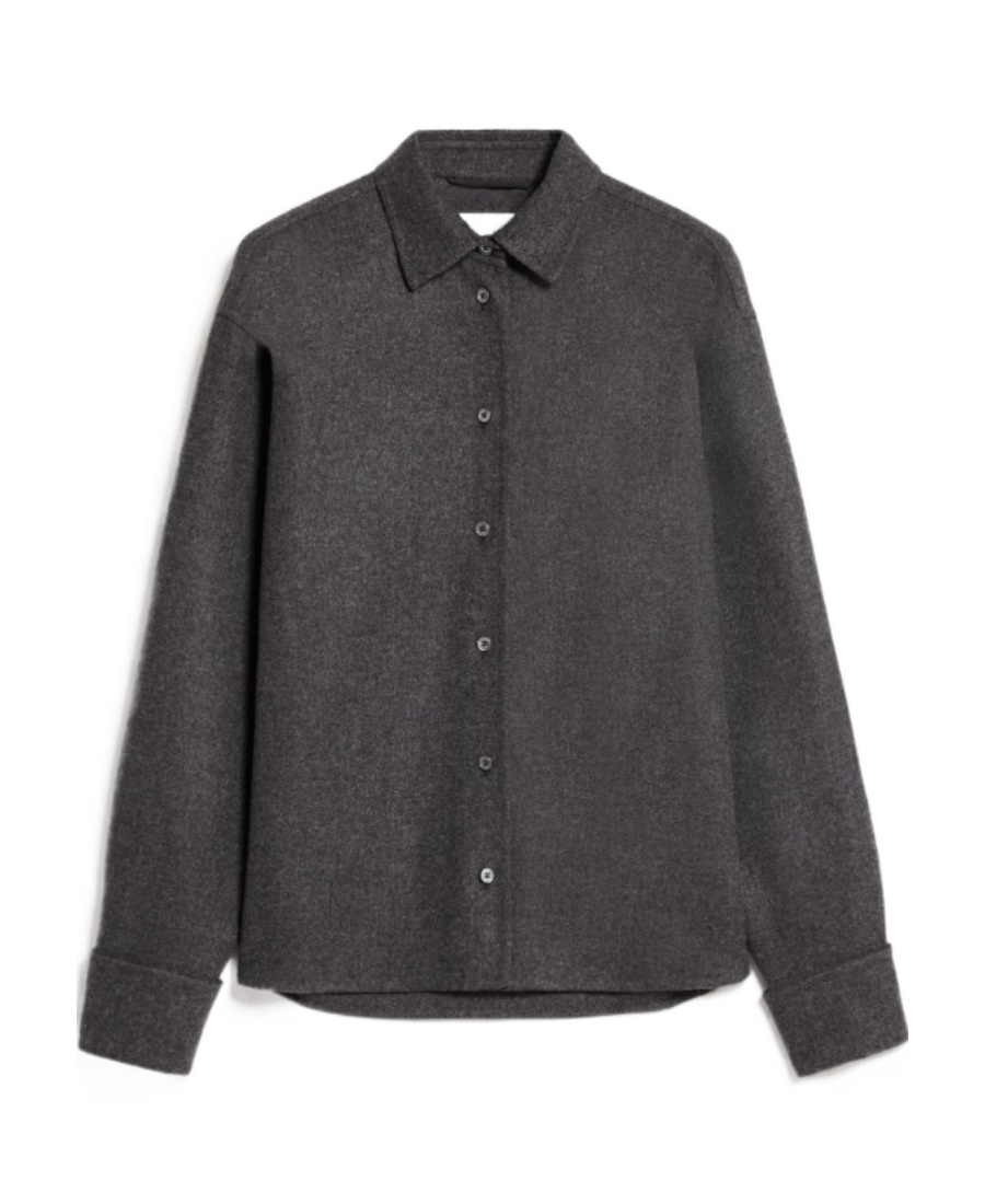 Max Mara Abadan Felted-finish Shirt Jacket In Black