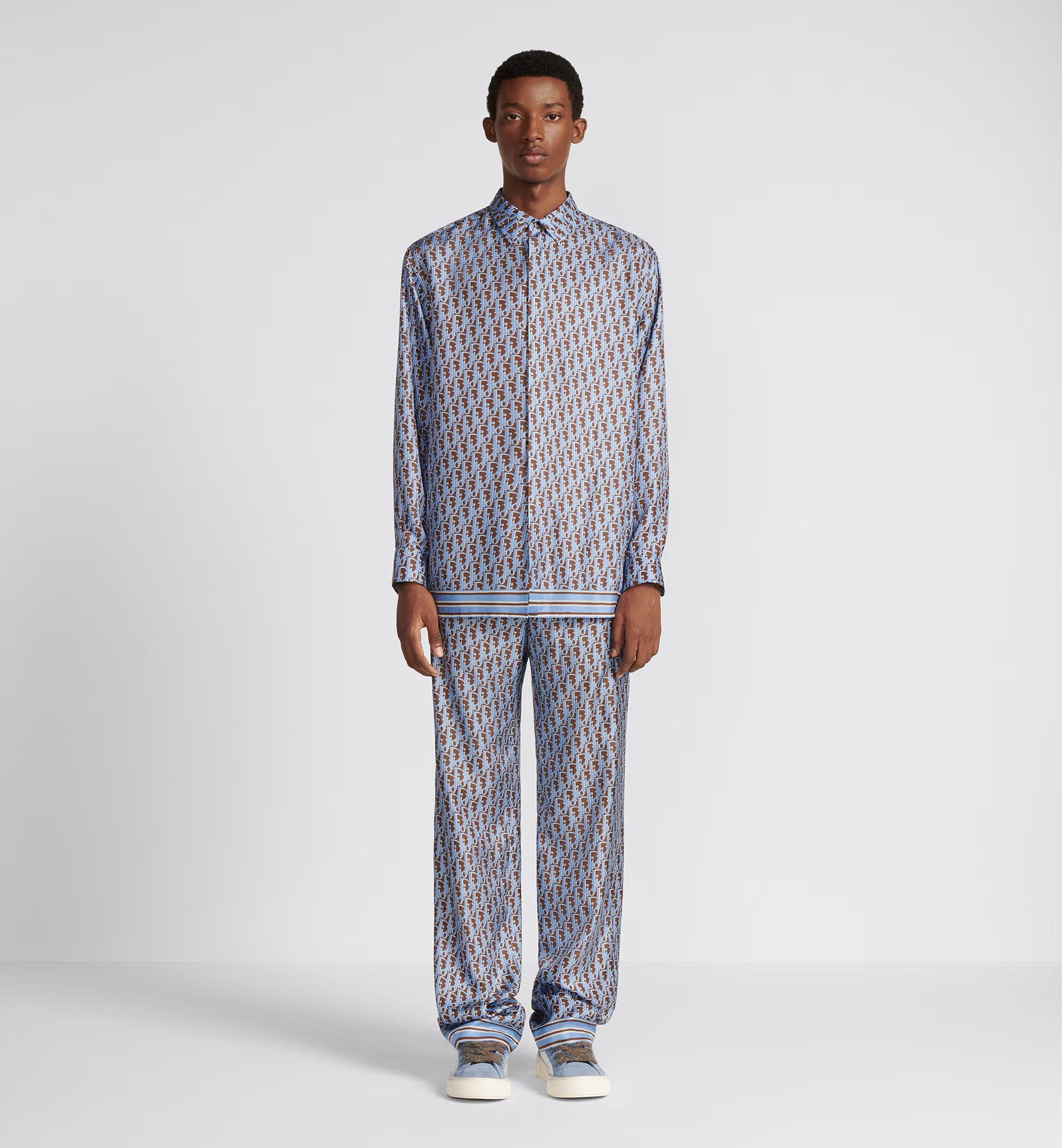 Dior Oblique Pajamas In Gray