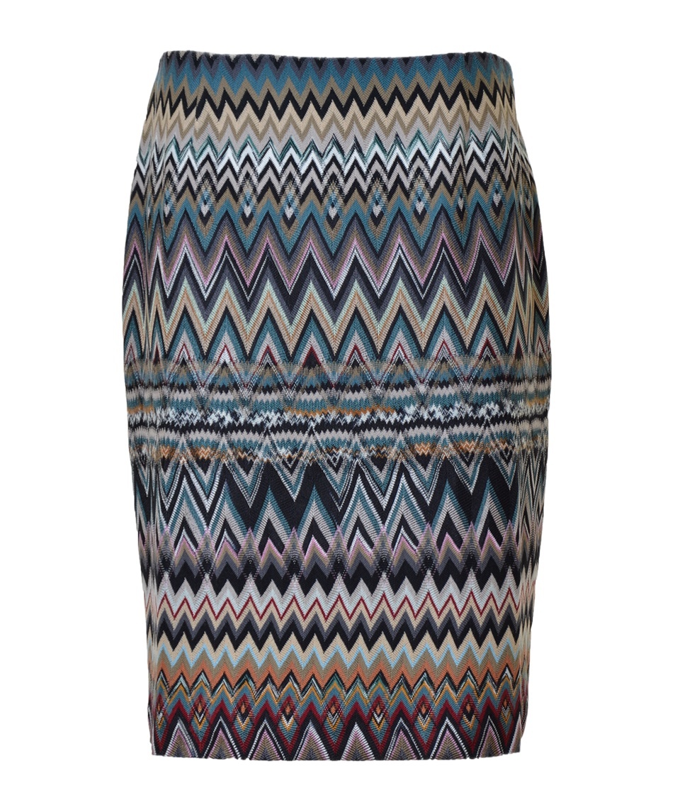 Missoni Zigzag-print Mini Skirt In Black