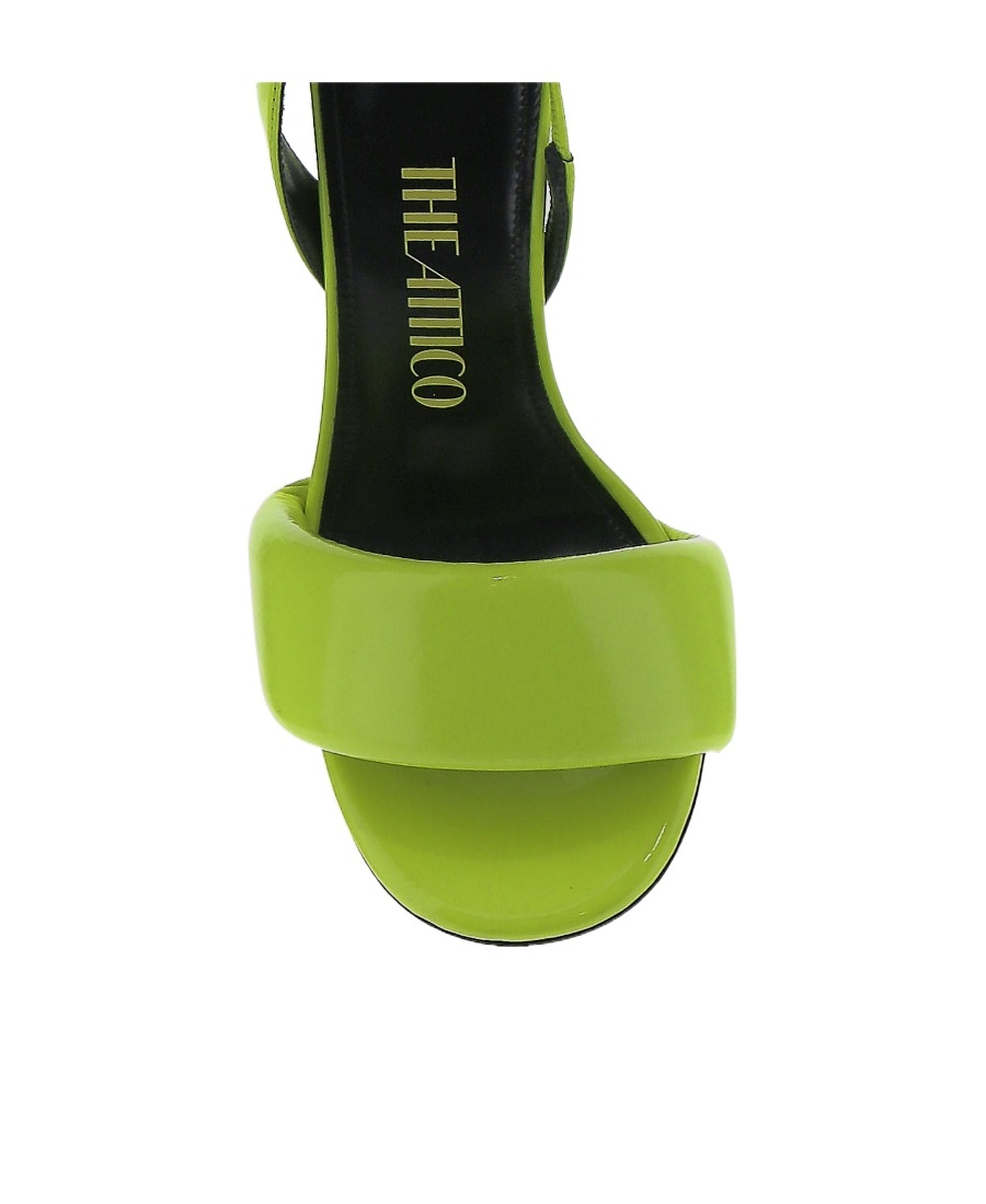 Attico Yellow Rem Heeled Sandals In Green