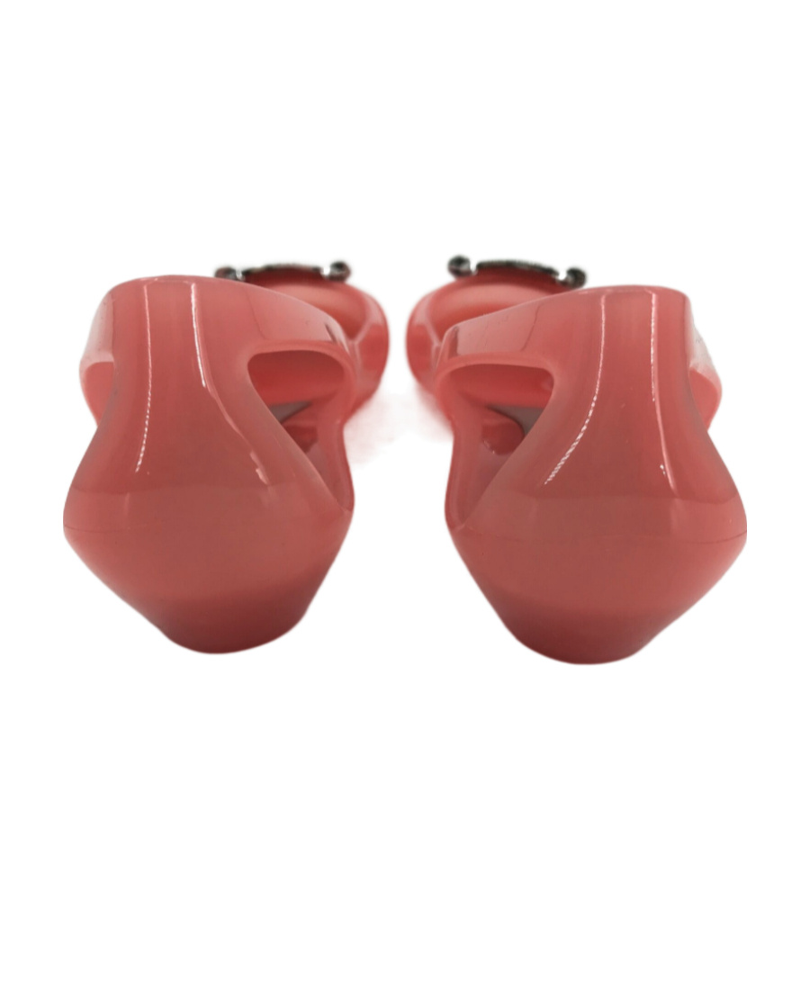 Ferragamo Logo Details Flat Shoes In Red