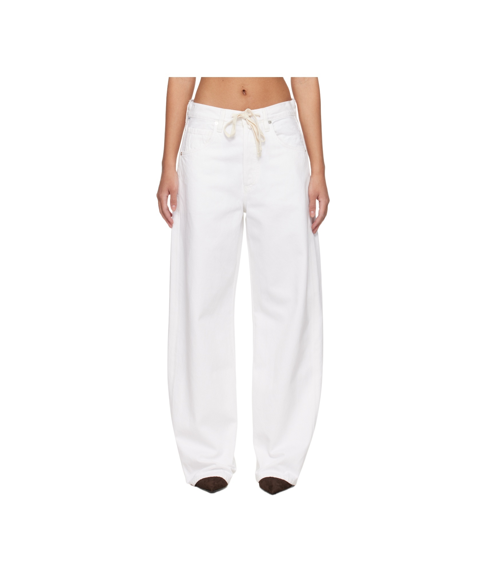 Citizen Of Humanity Brynn Wide Leg Organic Cotton Trouser Jeans In White
