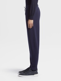 Shop Zegna Tapered Track Pants In Black