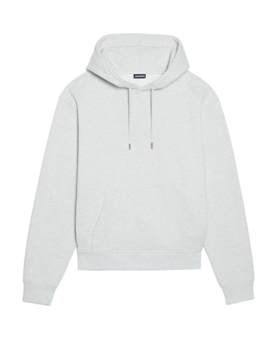 Jacquemus Logo Embroidered Drawstring Hoodie In White