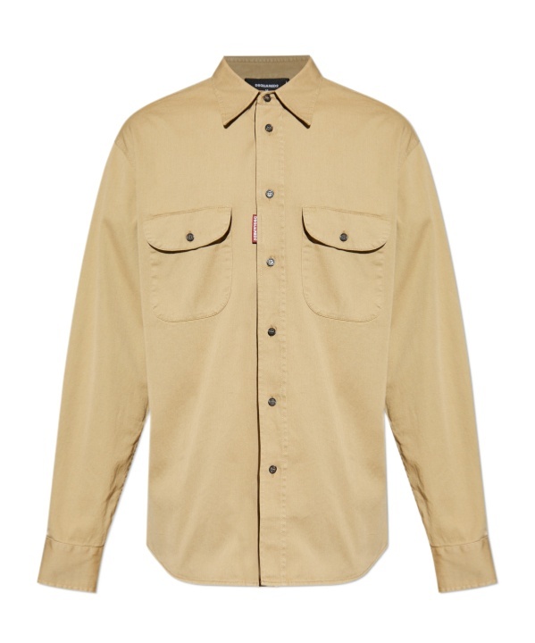 Dsquared2 Double-pockets Landscape Shirt Jacket In Brown