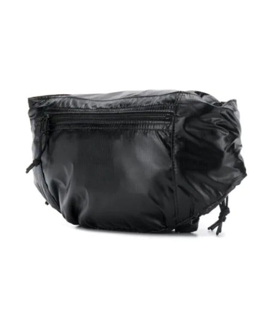 Saint Laurent Logo Printed Padded Belt Bag In Black
