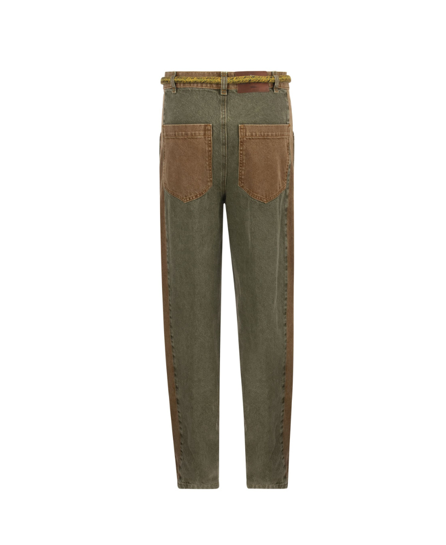 Etro Panelled Straight-leg Jeans