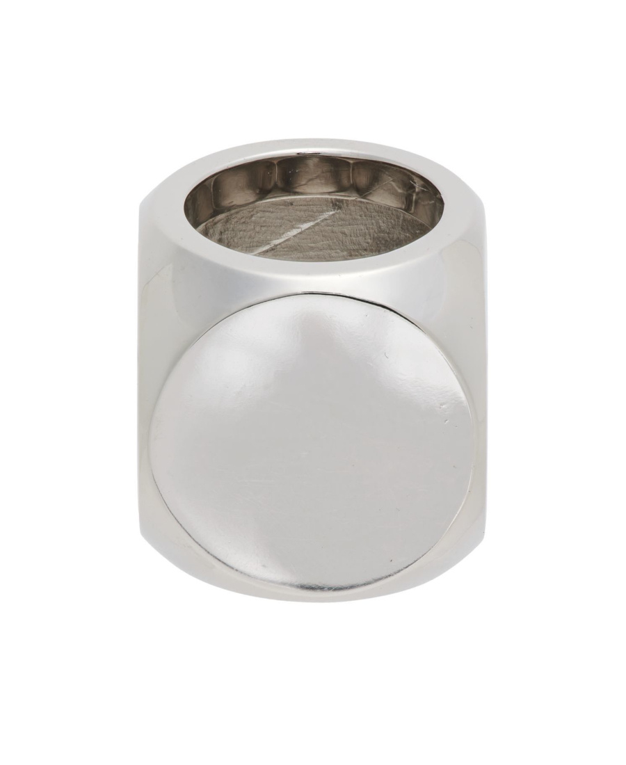 We11 Done Logo Dice Ring In Gray