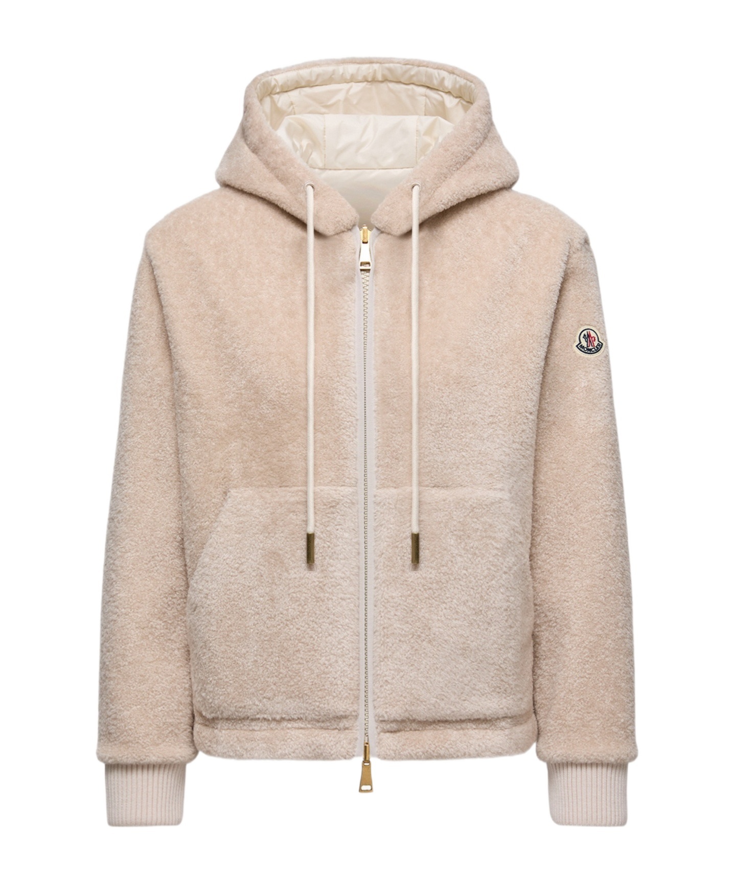 Moncler Reversible Padded Hoodie In Pink