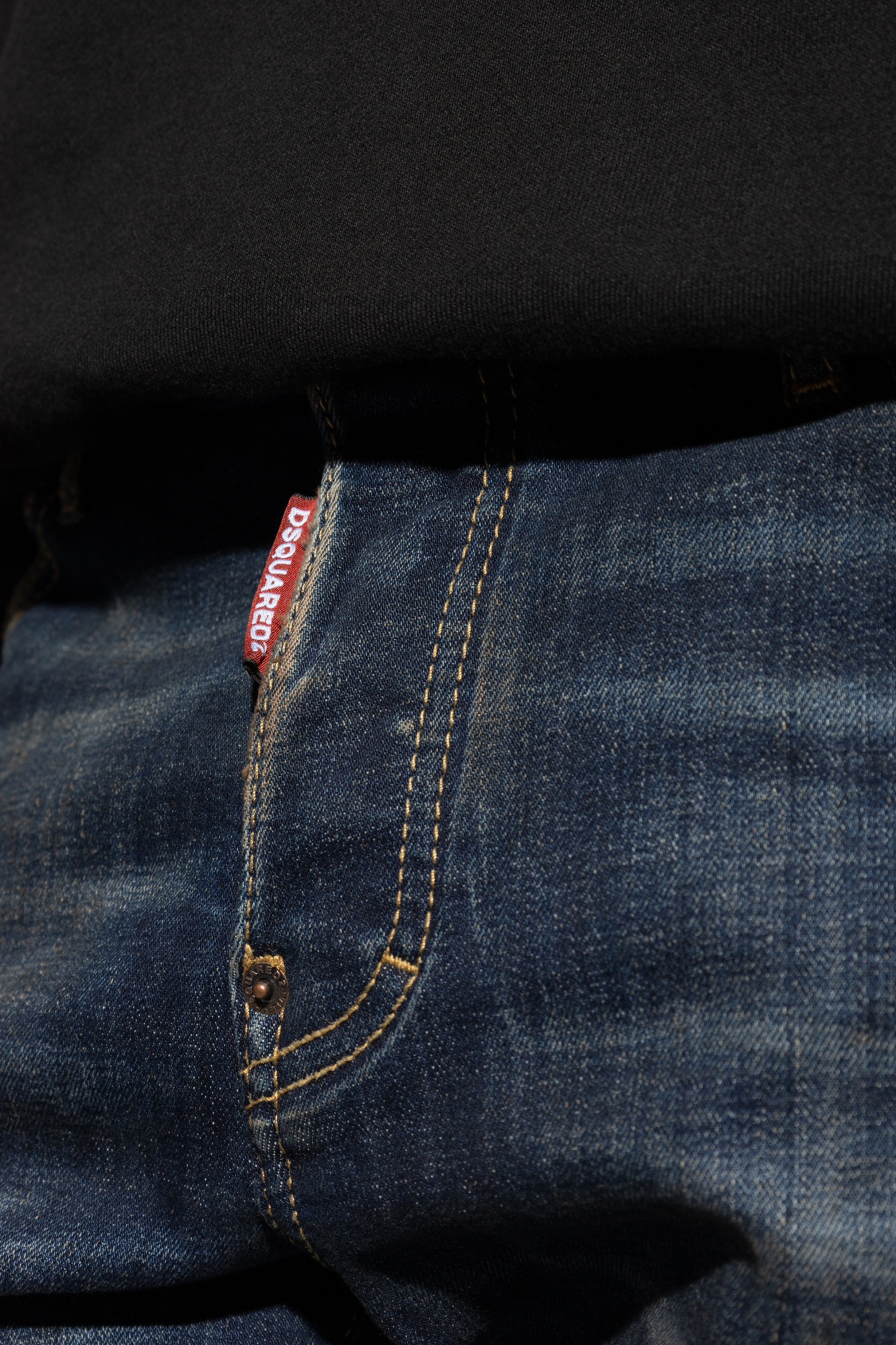 Dsquared2 Distressed-effect Cotton Jeans In Black