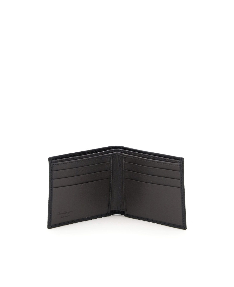 Ferragamo Gancio Bi-fold Wallet In Black