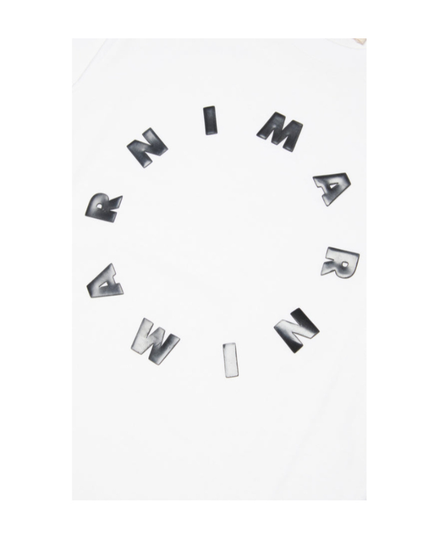Marni Logo-print Cotton T-shirt In White