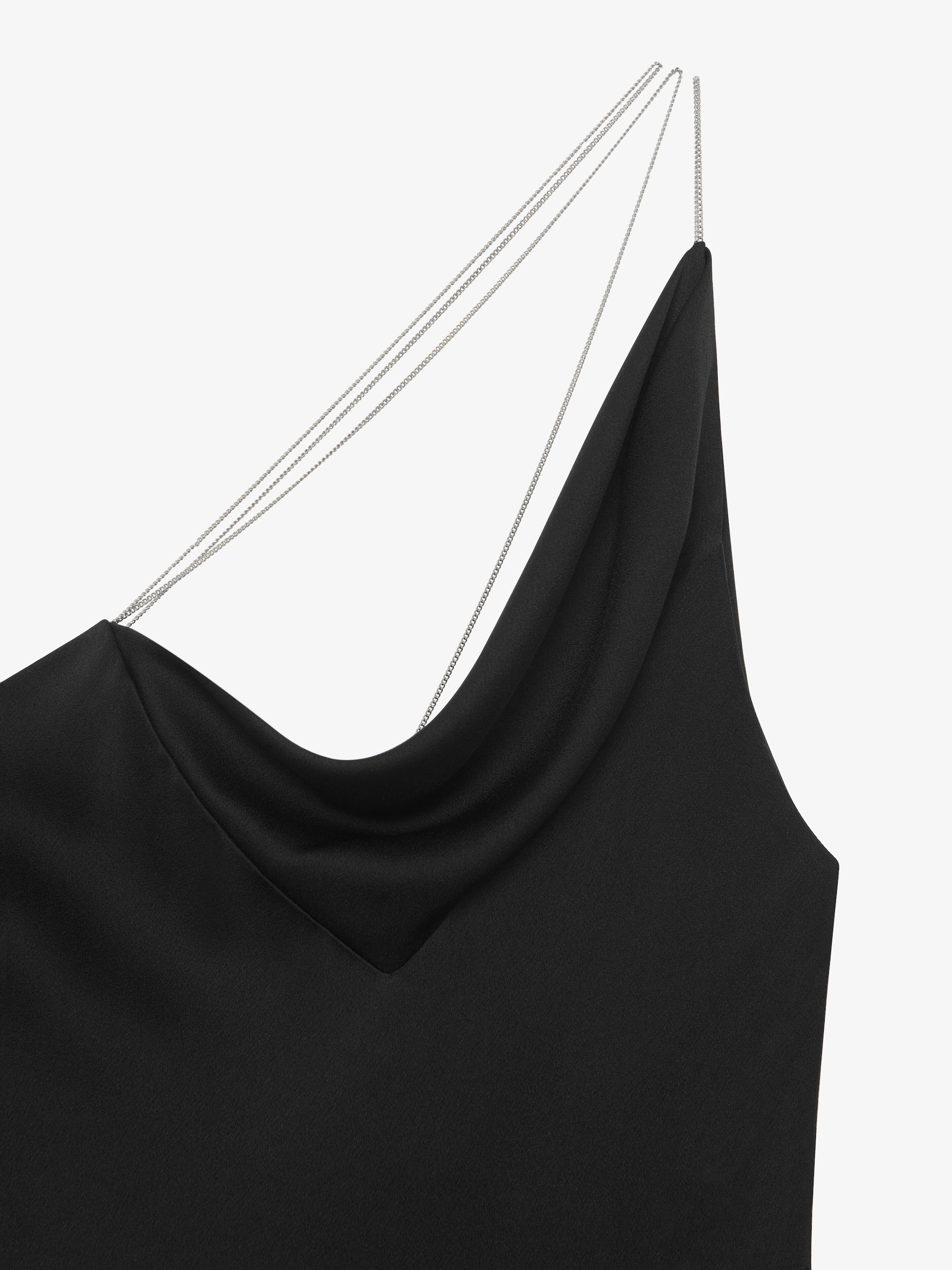 Givenchy Draped Backless Silk-satin Minidress In Black