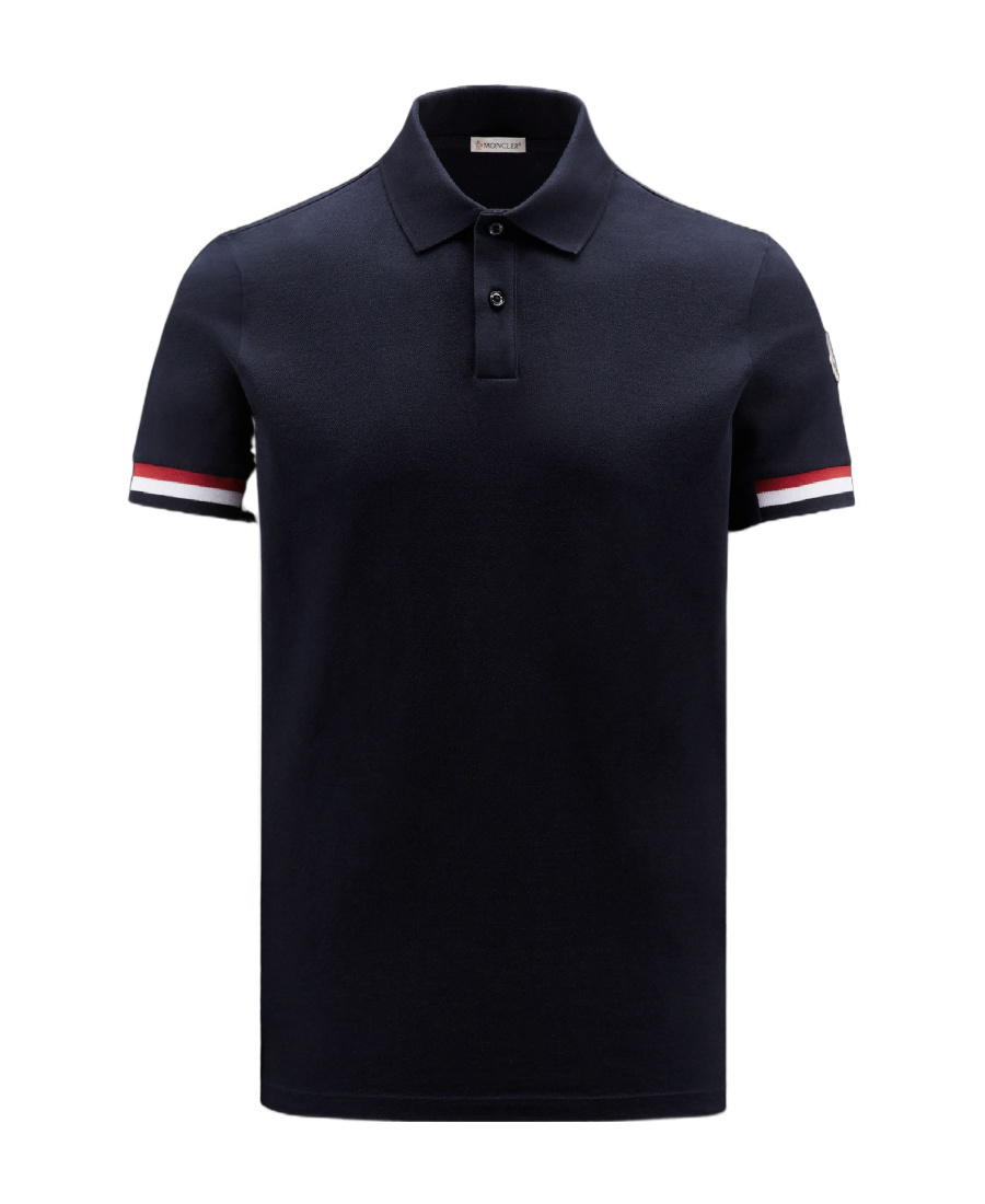 Moncler Logo Polo Shirt In Black