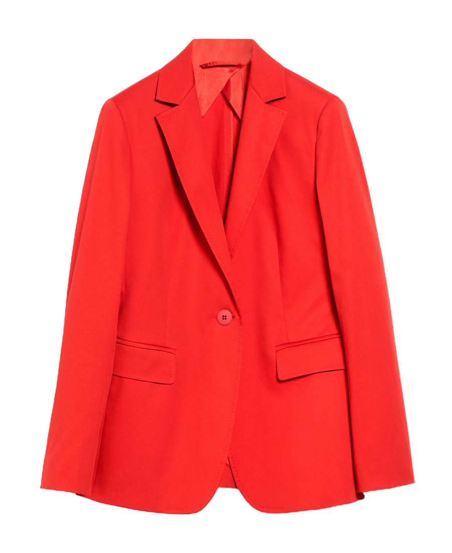 Max Mara Single-breasted Blazer In Red