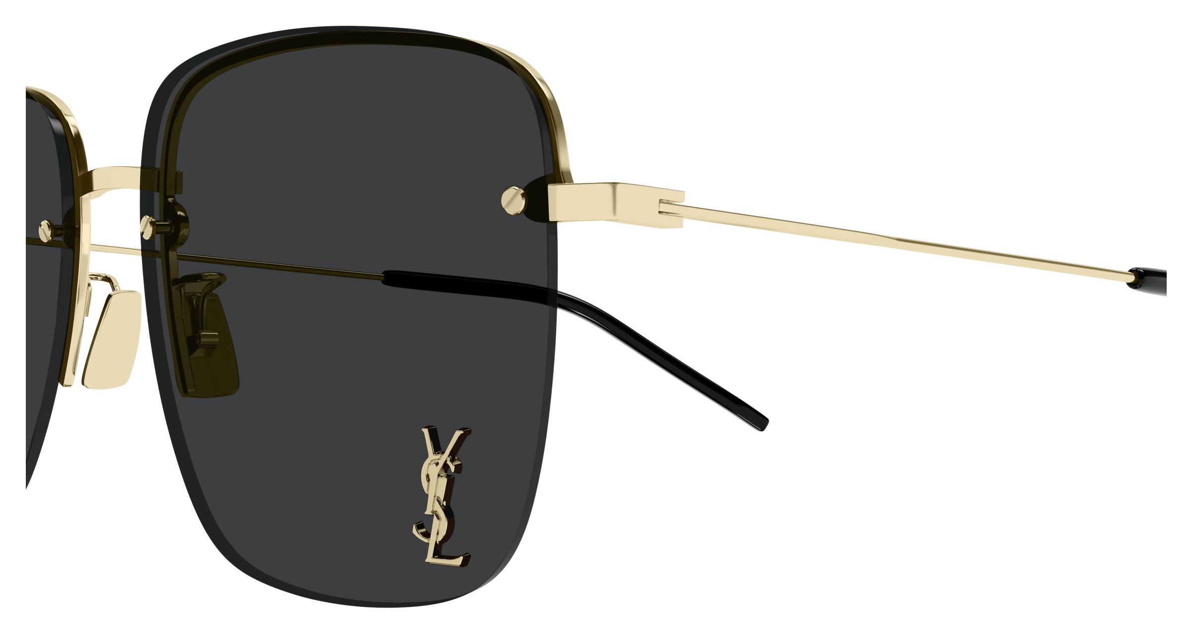 Saint Laurent Logo Sunglasses In Black