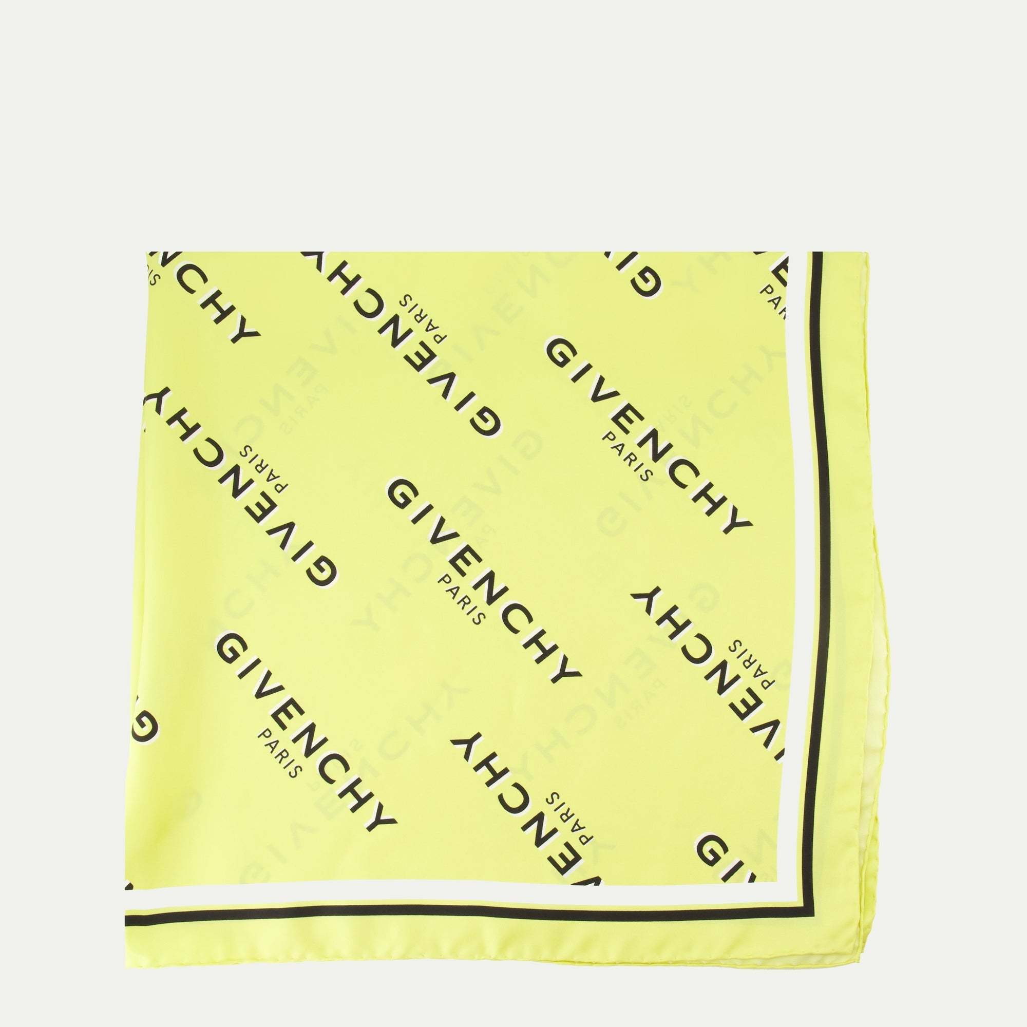 Givenchy Square Silk Scarf In Green