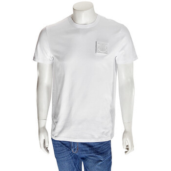 Moncler T-shirt With Round Neck And Short Sleeves In White
