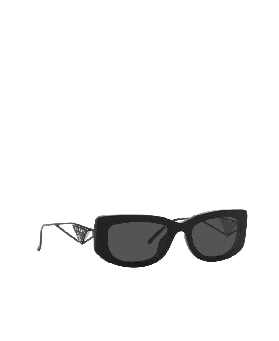 Shop Prada Logo-plaque Tinted Sunglasses In Black