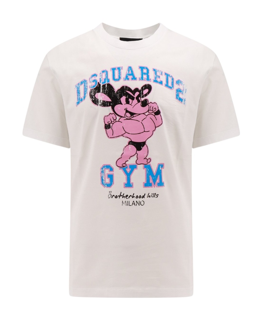 Dsquared2 Graphic-print Cotton T-shirt In Pink