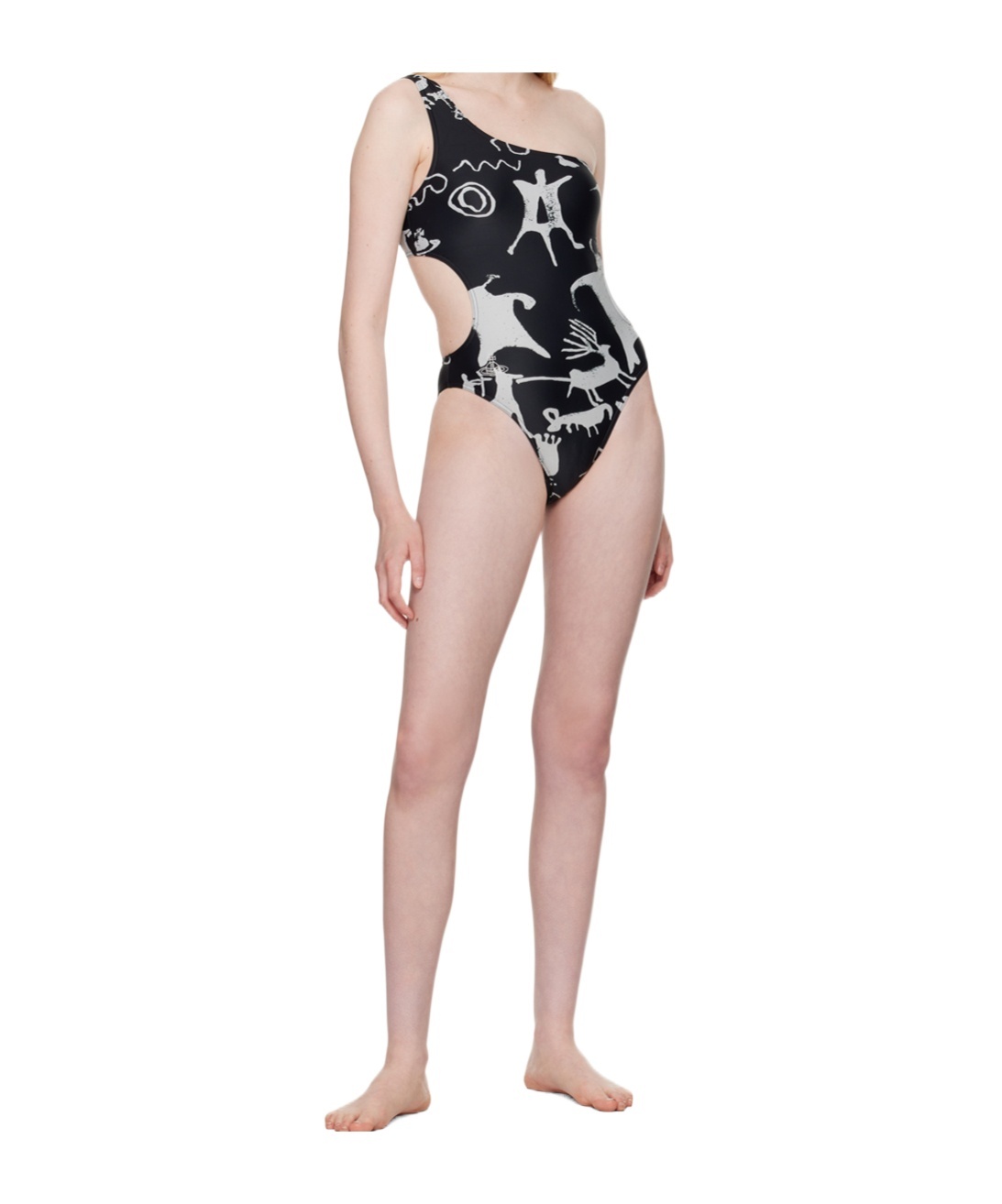 Vivienne Westwood Abstract-print Cut-out Swimsuit