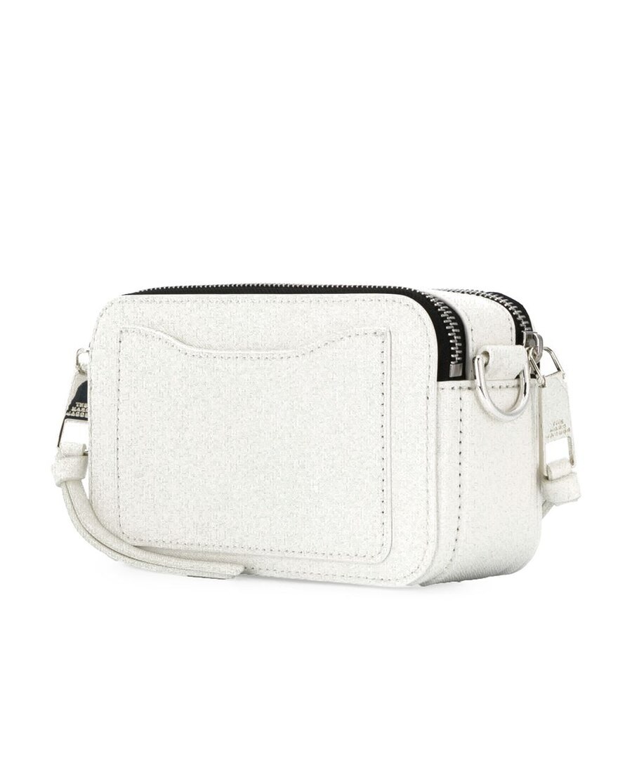 Marc Jacobs Snapshot Logo Shoulder Bag In White
