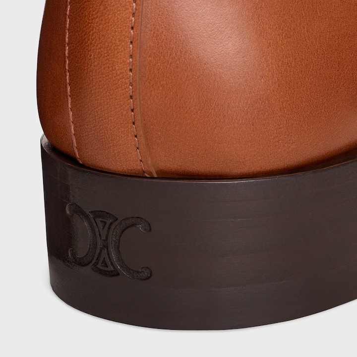 Celine Anais Riding Boot In Calfskin In Brown