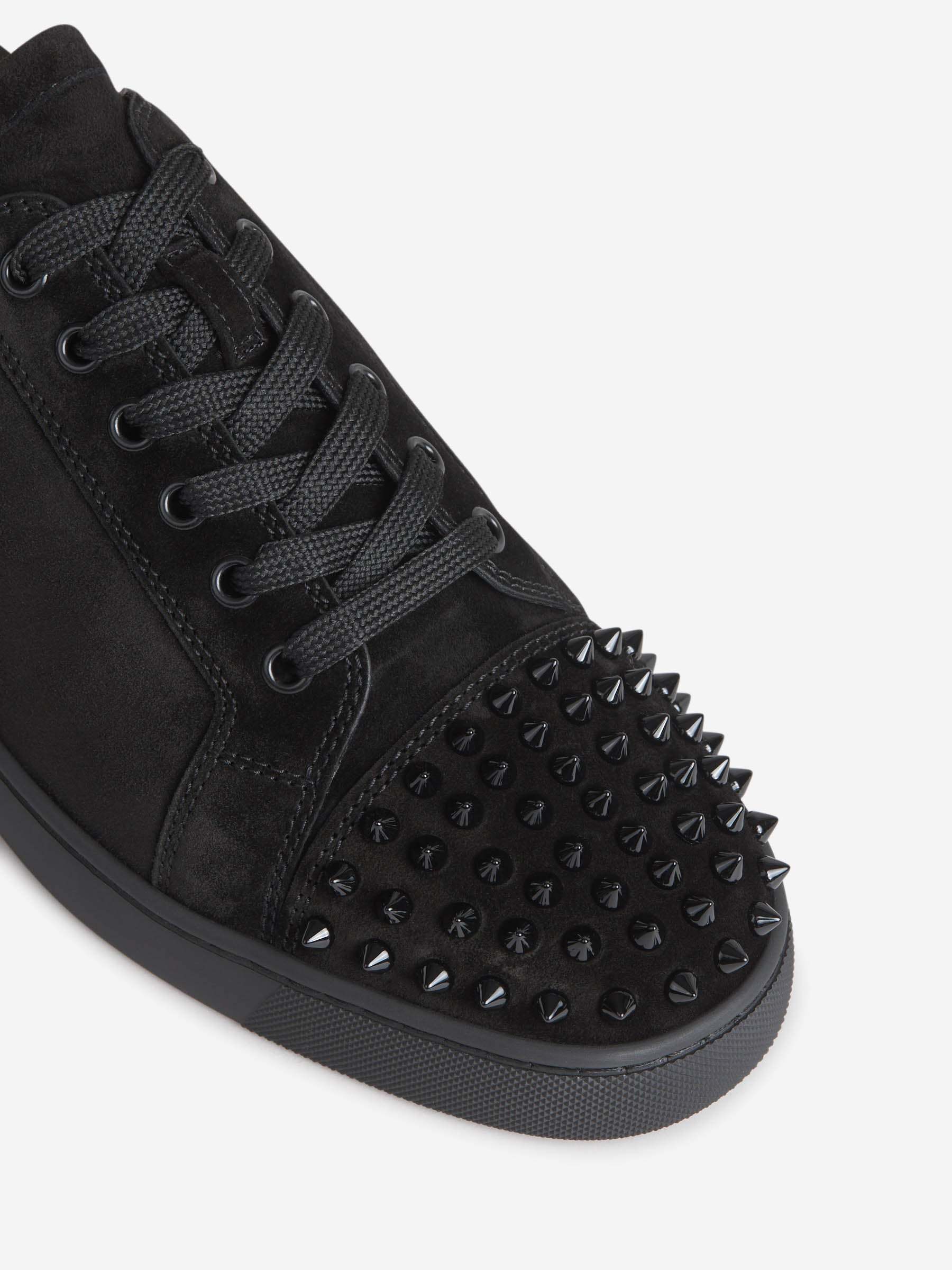 Christian Louboutin Men Louis Junior Spikes Borchie Punta Sneaker In Animal Print