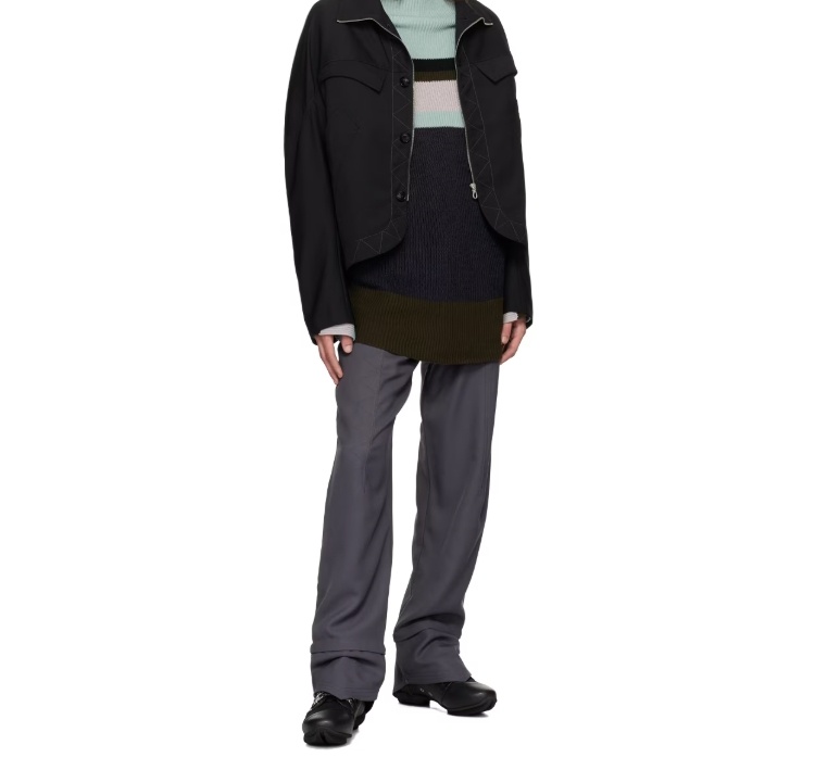 Kiko Kostadinov Gray Jacklight Trousers In Black