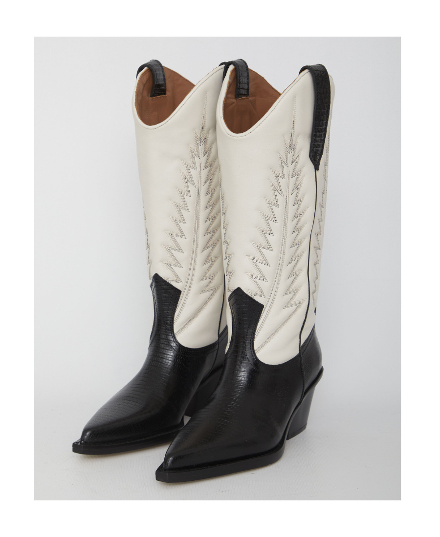 Paris Texas Rosario Cowboy Boots In White