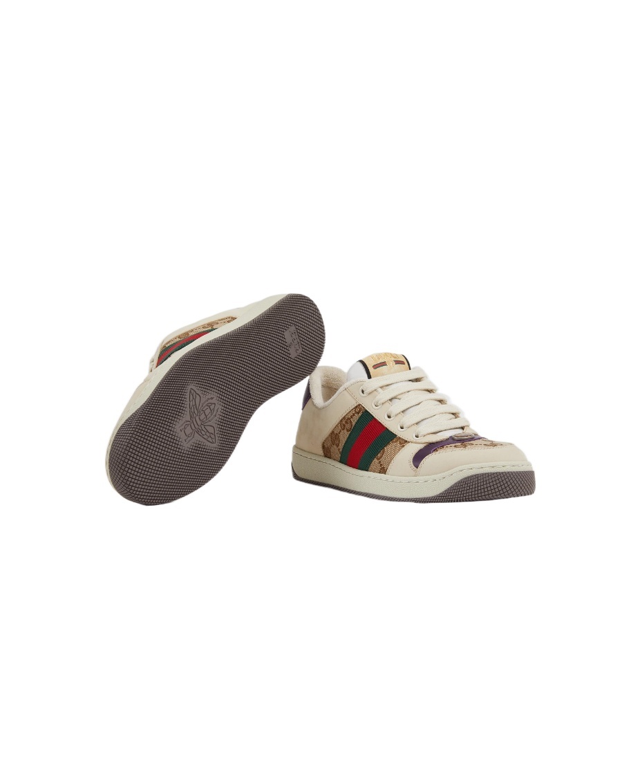 Gucci Screener Low-top Sneakers In Nude