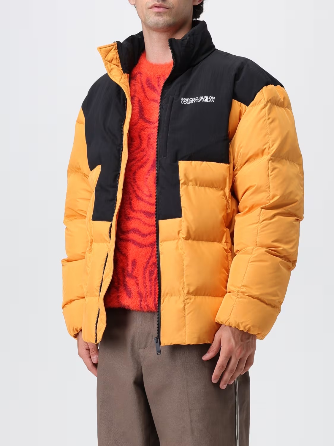 Marcelo Burlon County Of Milan Marcelo Burlon Logo Jacket In Orange